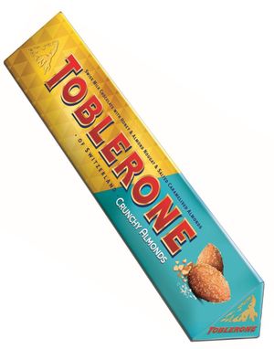 Toblerone Crunchy Almonds - Toblerone med Saltede Crunchy Mandler 360 gram