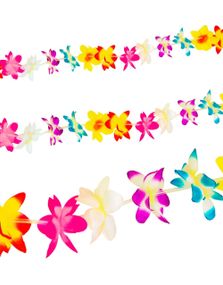 Girlander med Fargerike Hawaii Blomster 3 Meter