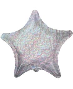 Sølvfarget Holografisk Stjerne Folieballong 56 cm
