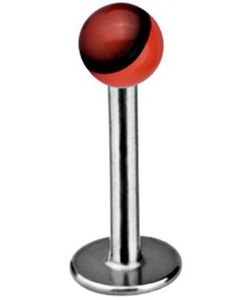 Magic Stone - Labret med Orange og Svart Kule