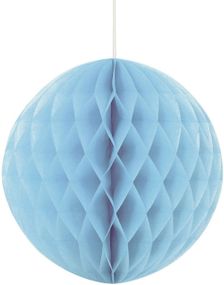 Lys Blå Honeycomb Ball 20 cm