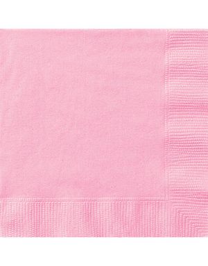 20 stk Lys Rosa Servietter 33x33 cm