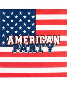 20 stk American Party Servietter 3-Lags 33x33 cm