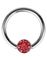 BCR Piercing with Sprakling Red Stone