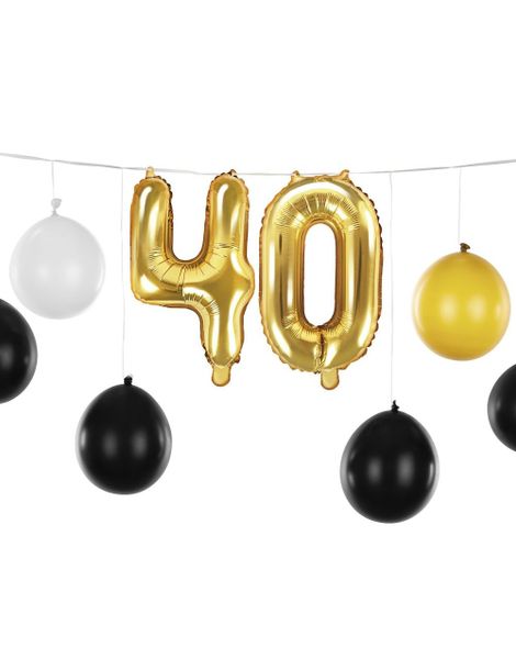 Multibruk 40 ÅR Ballonggirlander med 12 Ballonger
