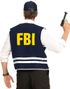 FBI Kostymesett med Vest og Caps