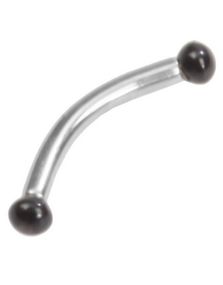 Dual Micro Ball Black Balls - 1.2 x 8 mm Øyenbrynspiercing