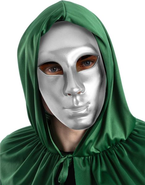 Sølvfarget Ansiktsmaske / Helmaske