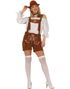 Brunt Oktoberfestkostyme til Dame - Strl S