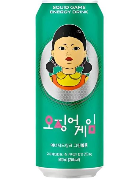 Squid Game Energy Drink Green Melon - Energidrikk med Grønn Melon 500 ml (Korea)