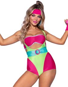 80's Workout Diva - 80-Talls Treningsdrakt Kostyme til Dame