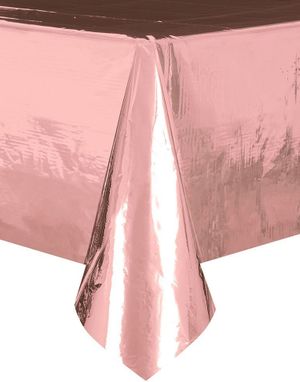 Rosé Gullfarget Plastduk 274x137 cm