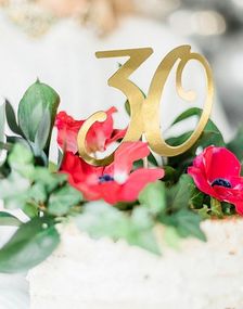 Bursdag "30" Kaketopp ca 20,5 cm