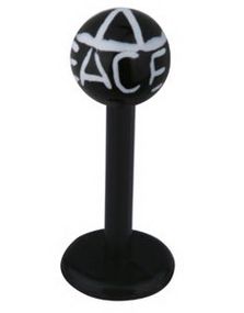 Labrett with Peace Mark - Black/White