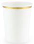 6 stk Hvite Pappkrus med Gullkant 220 ml