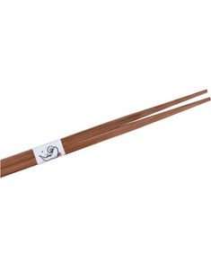 100 par Ranchyu Spisepinner med Dobbel Spiss i Mørk Bambus 24 cm