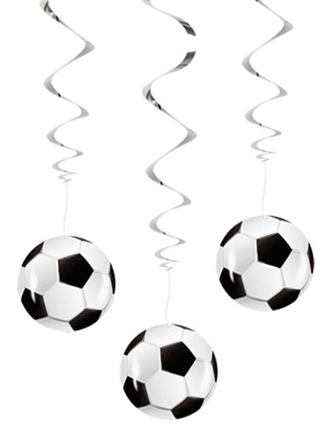 3 stk Hengende Dekorasjoner 85 cm - Fotballparty