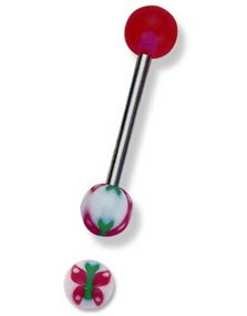 Pink Butterfly - Tungepiercing