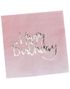 20 stk Happy Birthday Servietter med Foliert Tekst 33x33 cm - Plukk og Miks