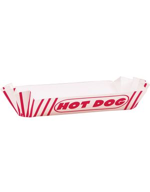 8 stk Hot Dog-Beger i Papp - Retro Cinema