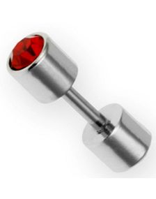 Two Red Stones - Fake Piercing