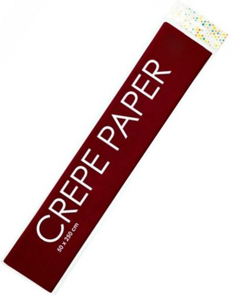 Vinrødt Kreppapir 50x250 cm