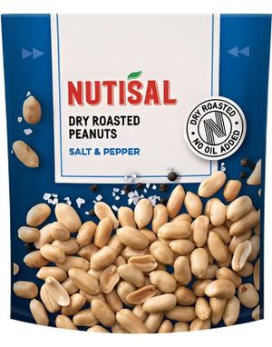 Nutisal Dry Roasted Peanuts Salt & Pepper - Ristede Peanøtter 175g