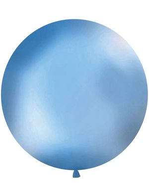 BLÅ Pastellfarget Rund JUMBO Ballong 1 meter