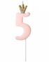 Tallet 5 - Rosa Kakelys med Gullkrone 9,5 cm