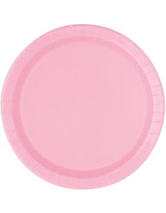 20 stk Lys Rosa Små Papptallerkener17 cm