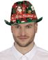 Fedorahatt med Julemotiver og "Merry Christmas" Tekst