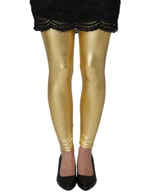 Metallisk Leggings - Gullfarget