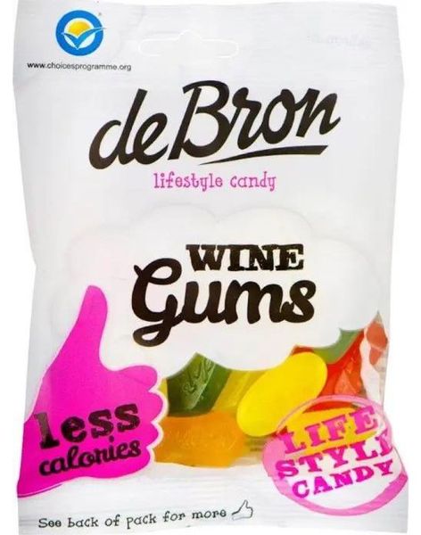 deBron Sugarfree Wine Gums - Sukkerfritt Vingummi 100 g