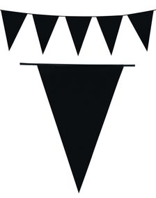 Svart Banner med Store Vimpel Flagg 10 meter 