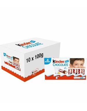 10 stk 8-Pakninger Kinder Sjokolade - Hel Eske 1 kg