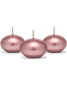 50 stk Metallisk Rose Gullfarget Flytelys 4 cm