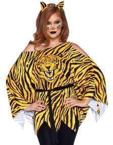 Tiger Poncho Sett til Dame - OneSize
