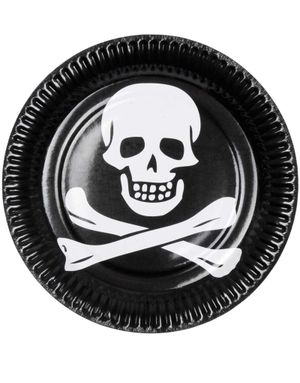 6 stk Papptallerkener 23 cm - Pirates of the Seven Seas