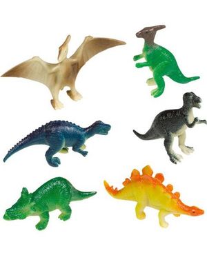 8 stk Mini Happy Dinosaur Figurer