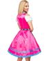 Rosa Dirndl Oktoberfest Korsettkjole i Luksuskvalitet med Forkle