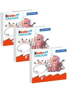 20 stk 4-Pakninger Kinder Sjokolader - Hel Eske 1 kg Limited Edition