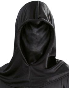 Svart Maske med Hette
