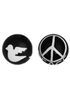 Peace - Svart Akrylkule