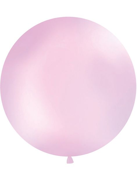 LYS ROSA Pastellfarget Rund JUMBO Ballong 1 meter
