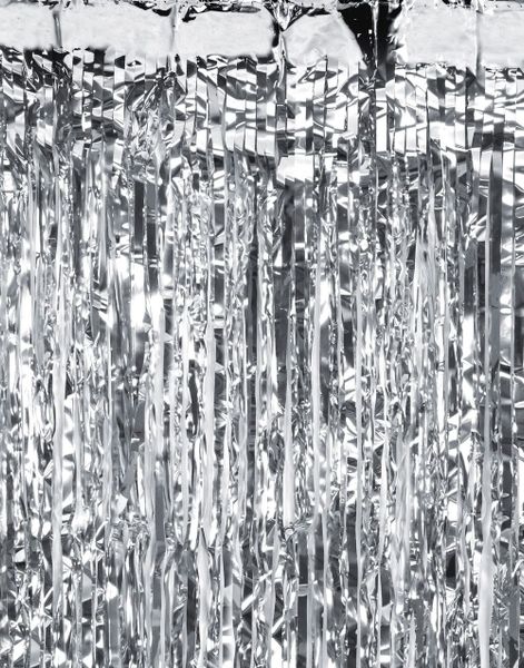 Sølvfarget Glittergardin 100x200 cm