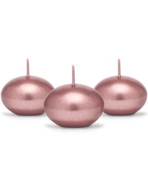 50 stk Metallisk Rose Gullfarget Flytelys 4 cm