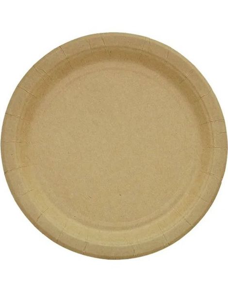 10 stk Små Miljøvennlige Kompostbare Kraft Papptallerkener 18 cm