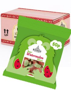 20 stk Sour Watermelon Slices - Bonds of London Hel Eske (UK)