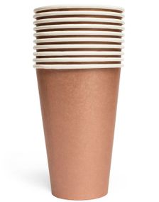 10 stk Rosegullfargede Pappkrus 350 ml