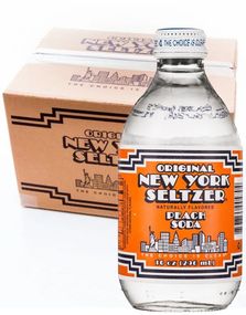 1800489600_112 stk Original New York Seltzer Peach Soda - Brus med Ferskensmak - Hel Eske 3,55 liter (USA)